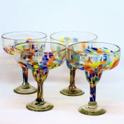 Copas Margarita Grande 14 oz Cristal & Confeti (Juego de 4)